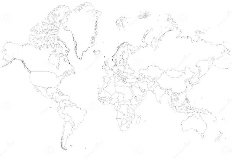 World map blank stock illustration. Illustration of blank - 55529001