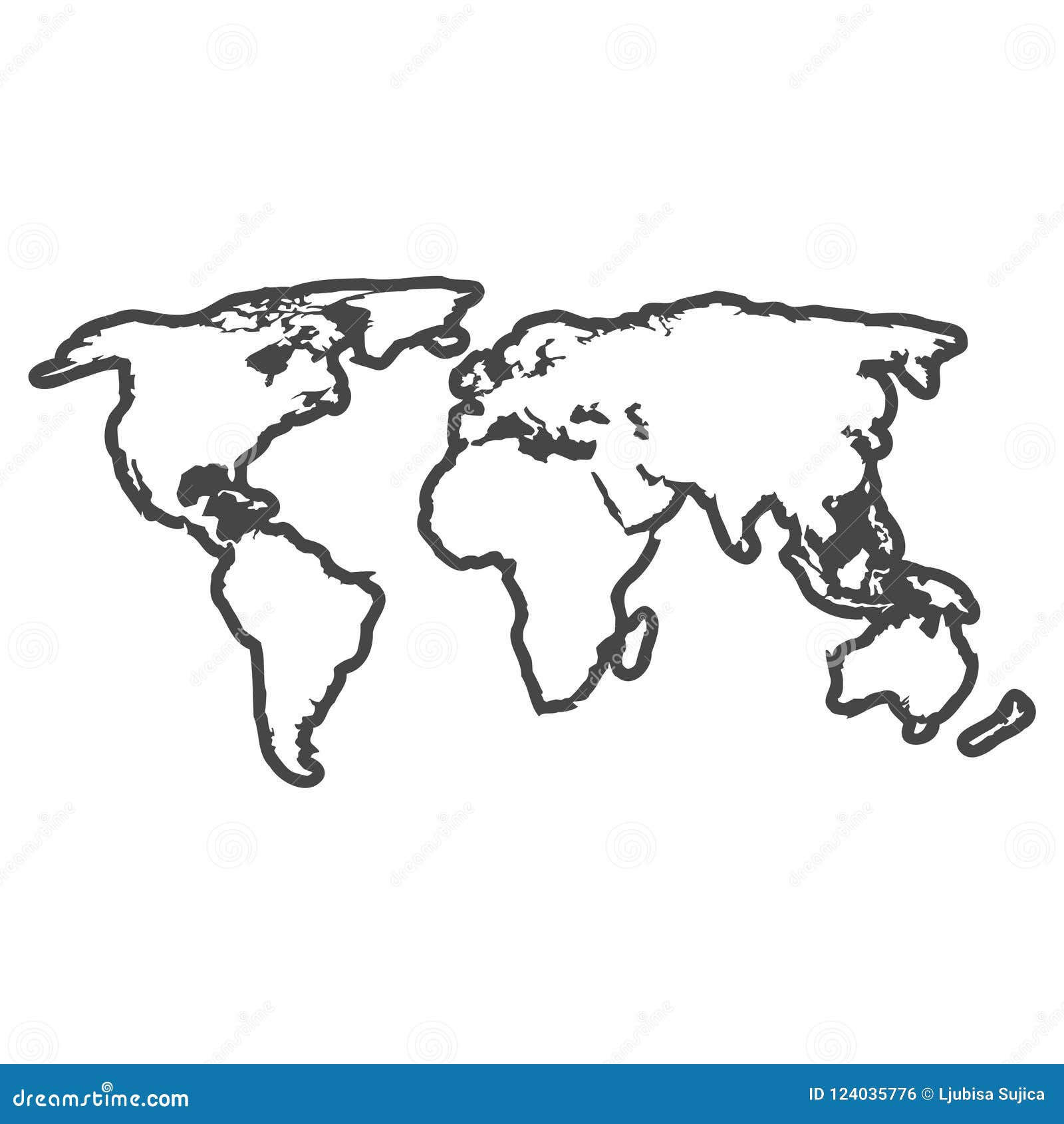 Blank World Map Vector Illustration On White Background Stock Vector Illustration Of Continent Globe Blank World Map Vector Illustration On White Background Stock Vector Illustration Of Continent Globe