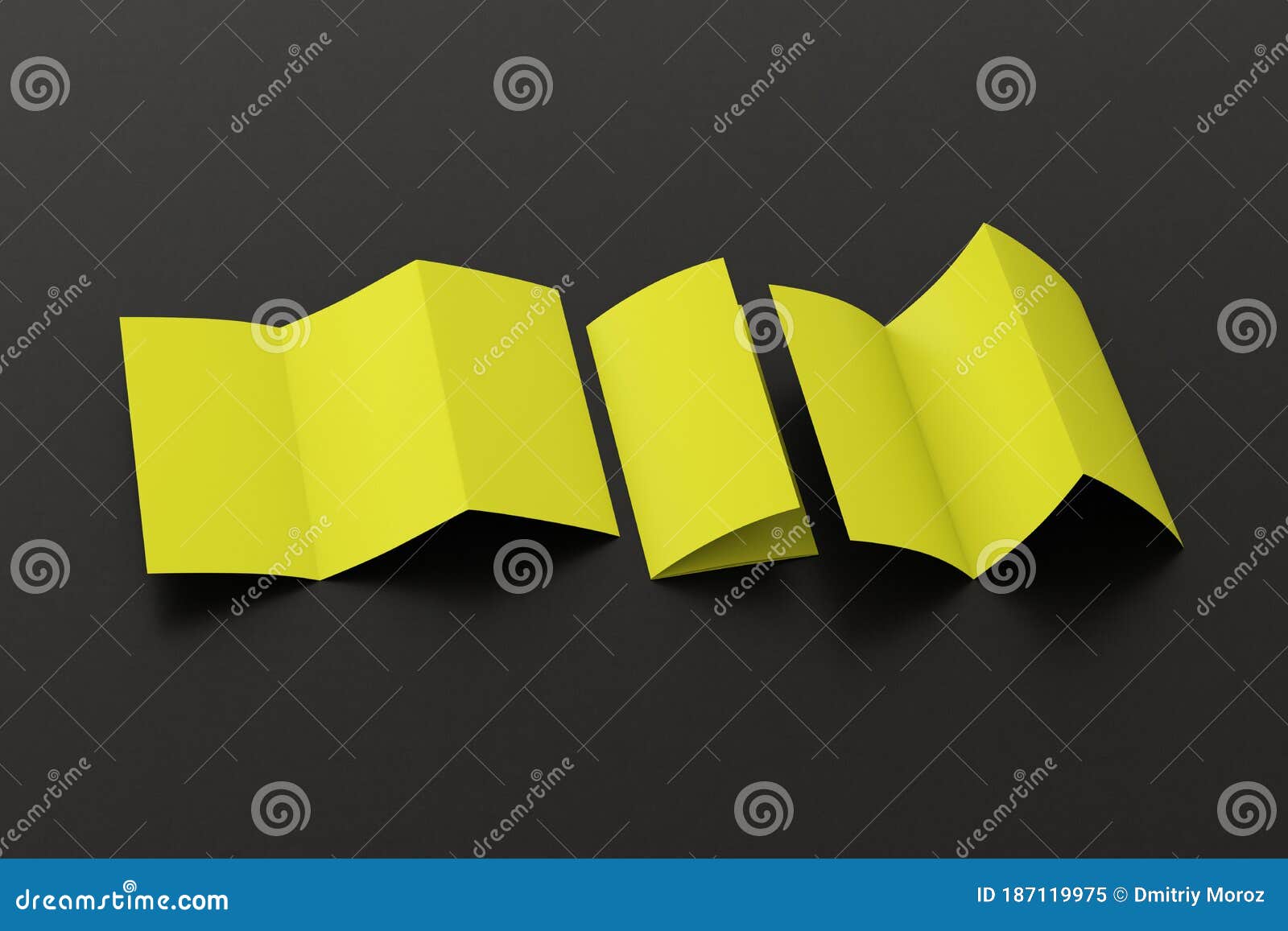 blank folded paper leaflet