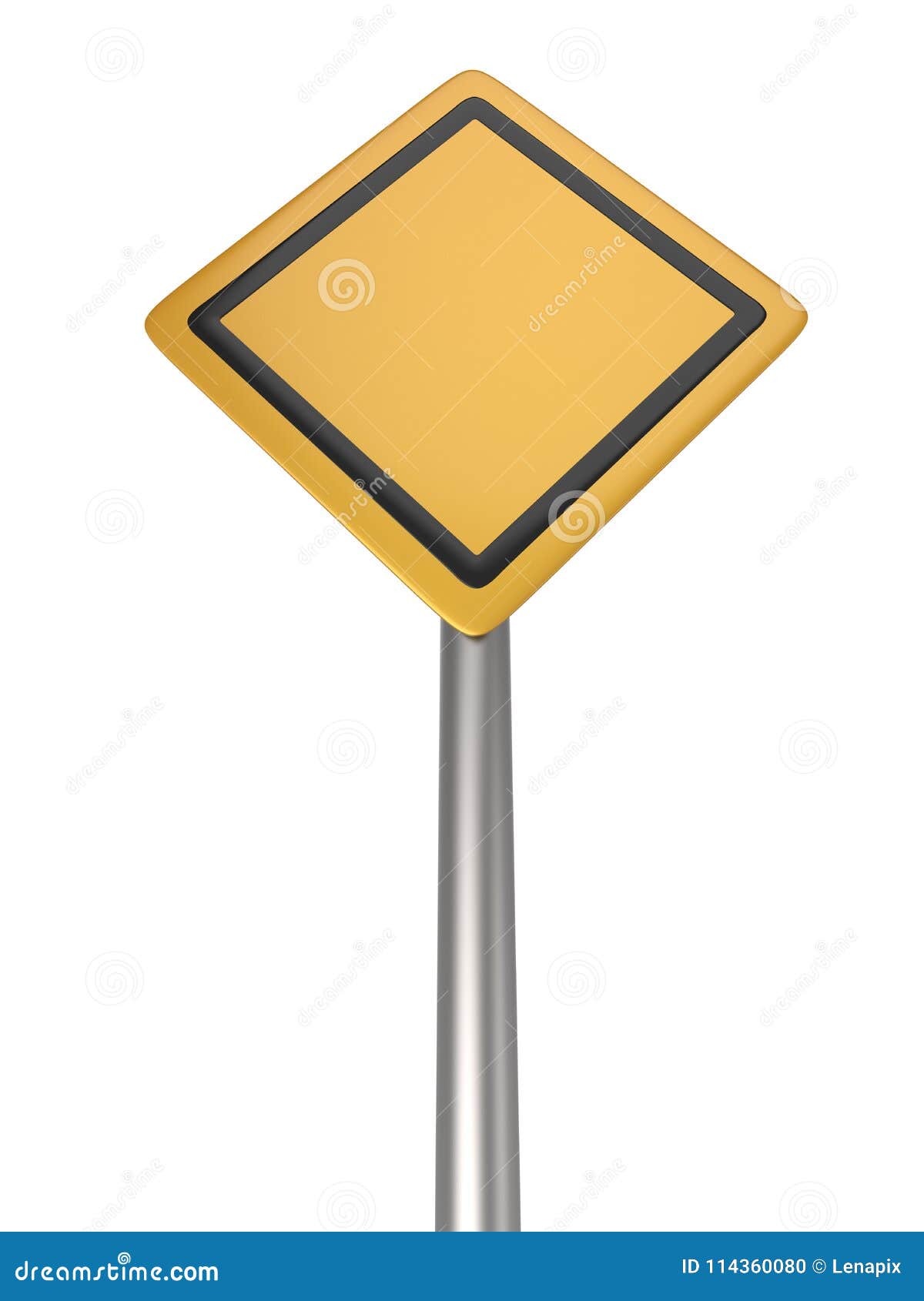 Yellow Diamond-Shaped Warning Road Signs