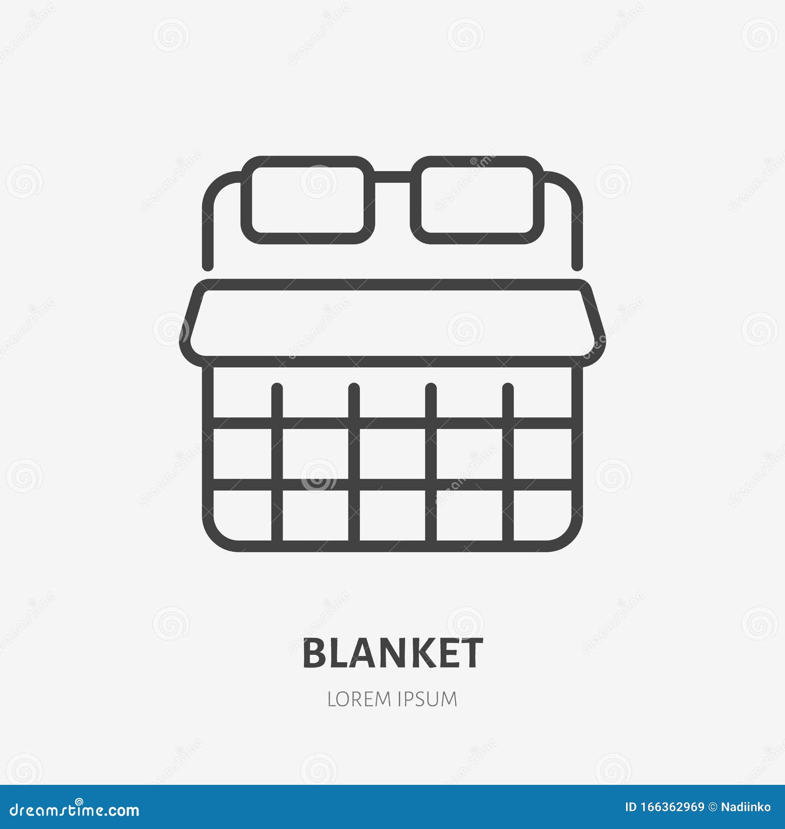 Blanket Line Icon Vector Pictogram Of Soft Duvet Bed Linen Interior Illustration Home Textile Sign Stock Vector Illustration Of Template Throw 166362969