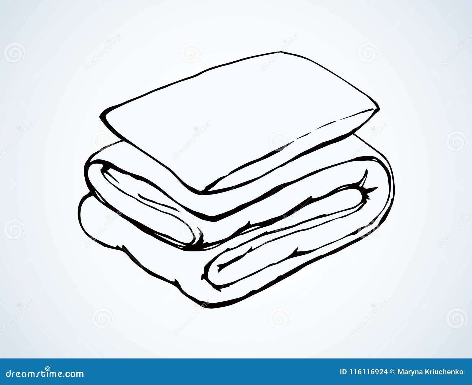 Blanket. Vector drawing stock vector. Illustration of isolated - 116116924