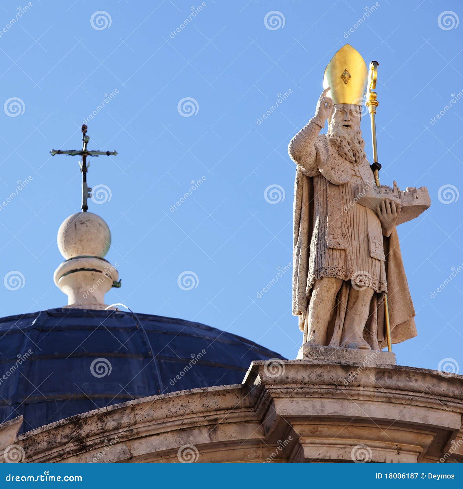 Blasius kościół krzyża sclupture st. Na blasius kościelnym Croatia przecinającym Dubrovnik świątobliwym sclupture st sveti vlaho