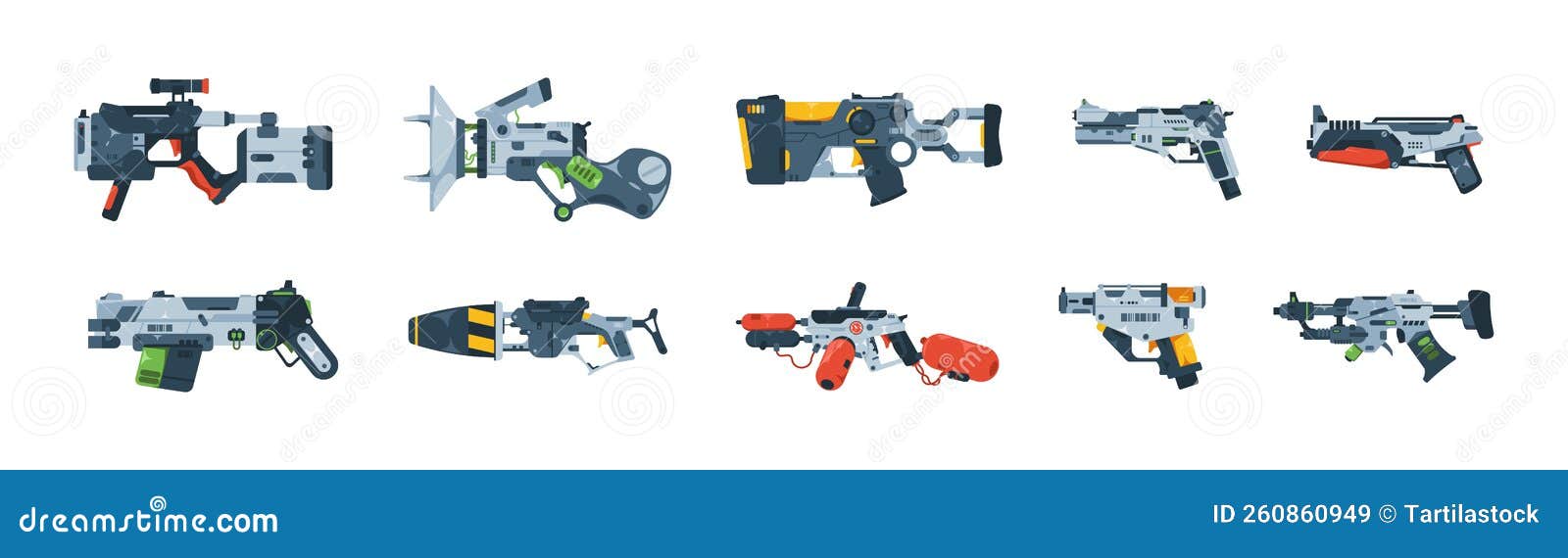 Conjunto de armas de brinquedo, pistolas e blasters para jogo de