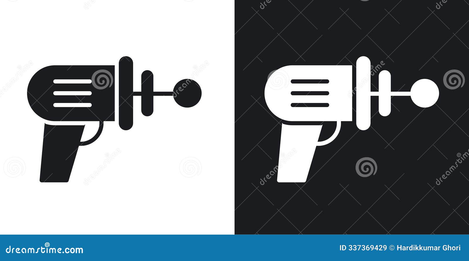 blaster thin line  icon set