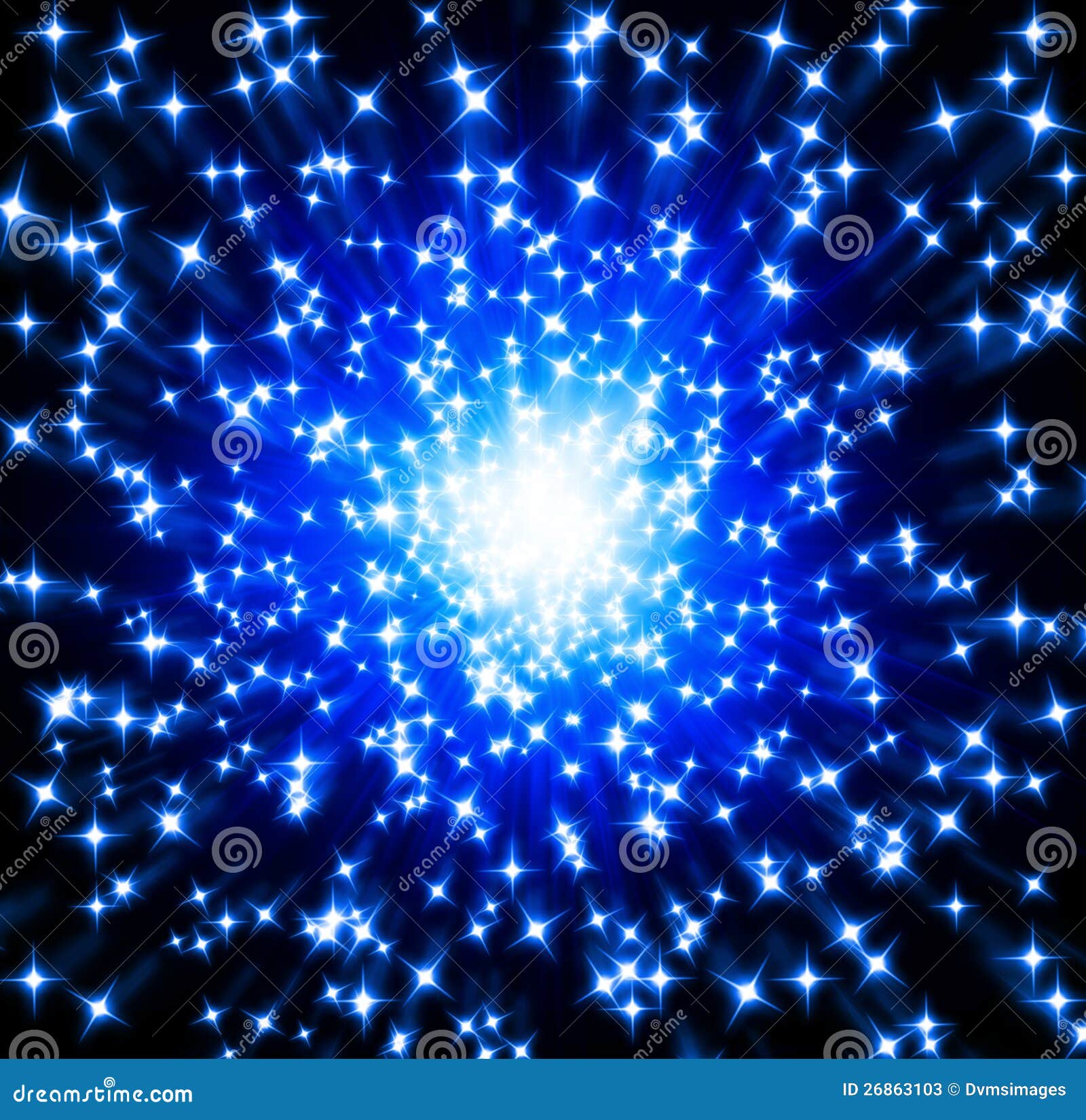 Blaue Sterne Stock Abbildung Illustration Von Explosion