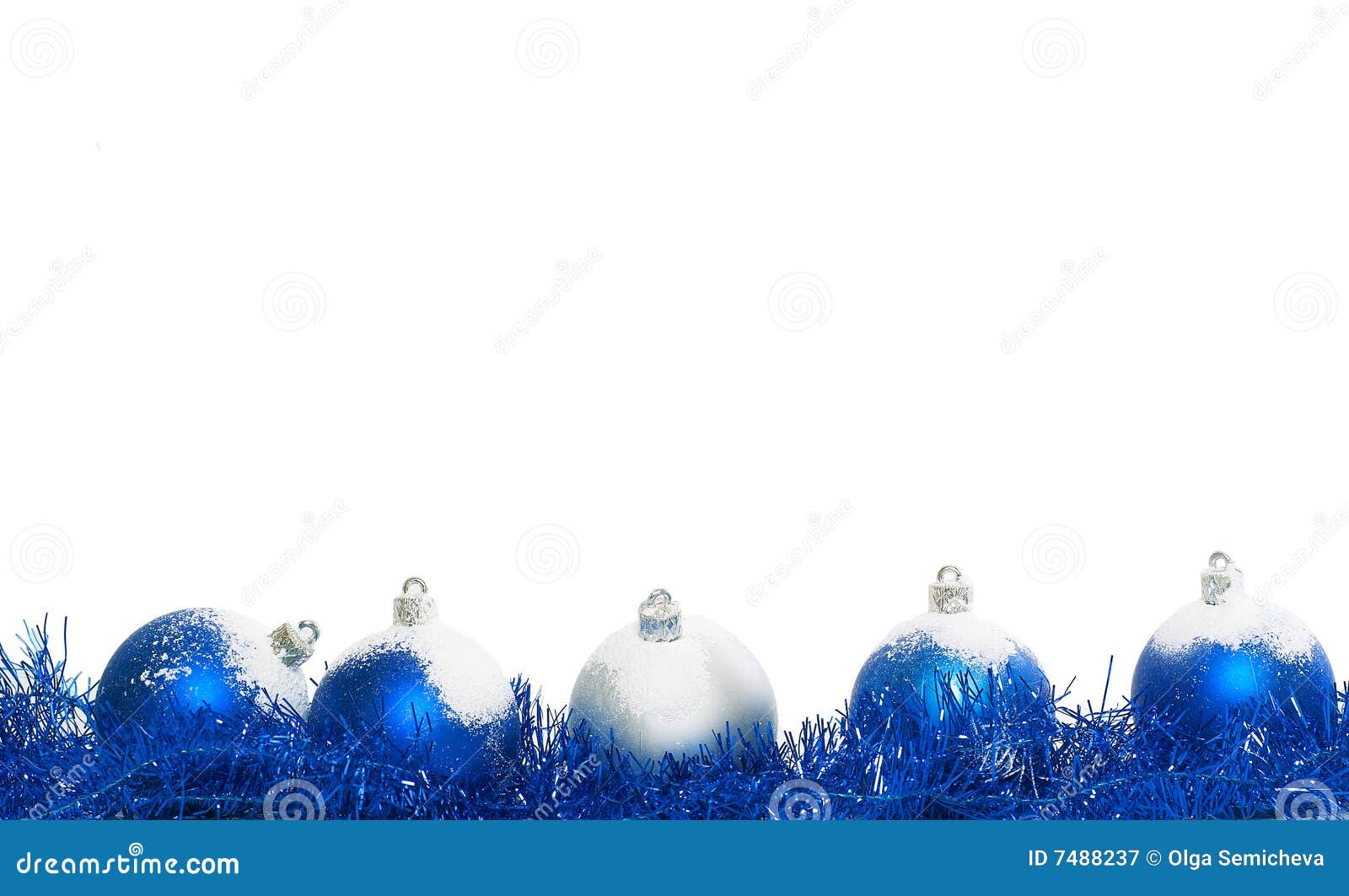 Blaue Und Silberne Weihnachtskugeln Stockbild - Bild von partei