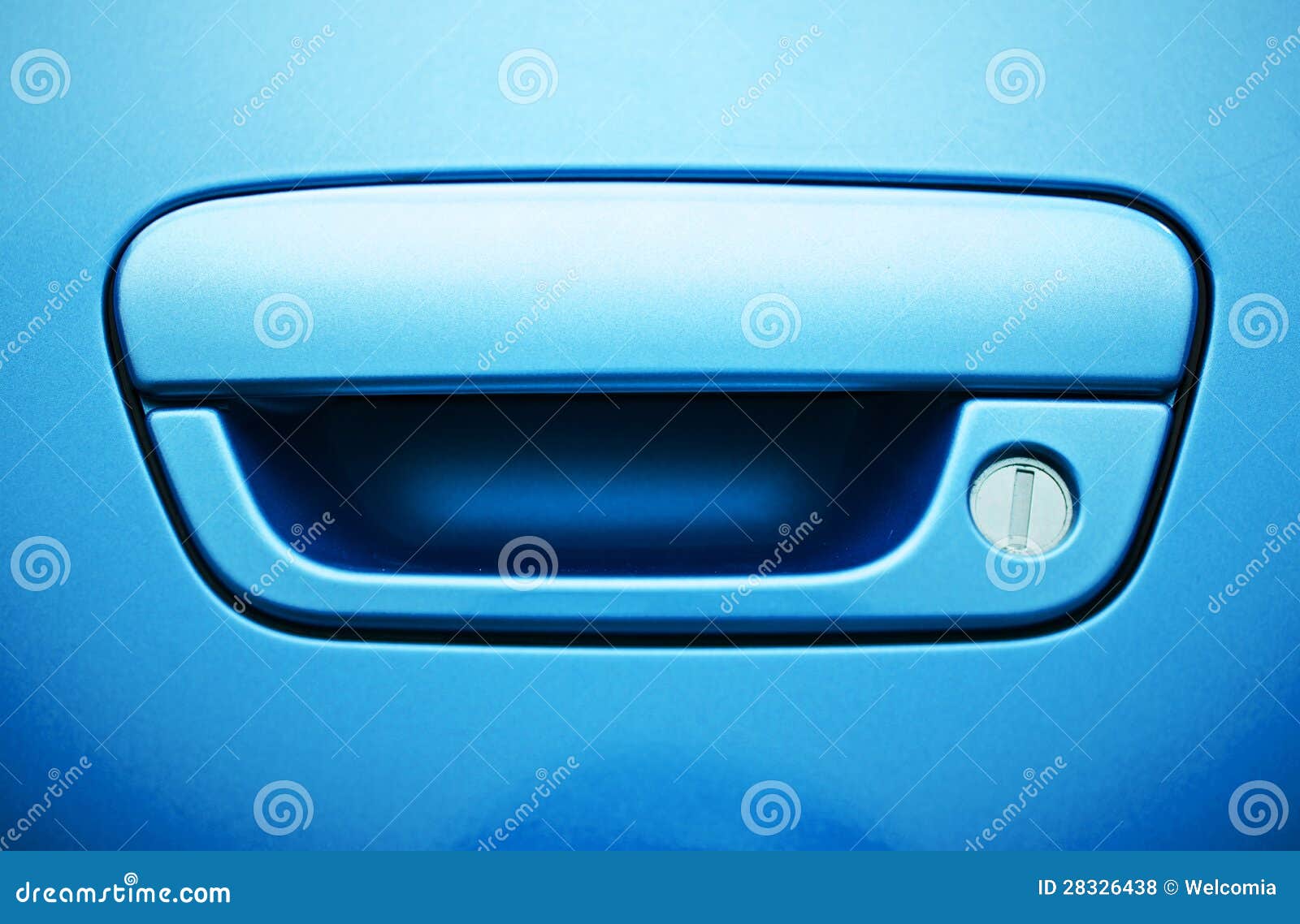 Blauer Auto-Türgriff stockfoto. Bild von verschieden - 28326438