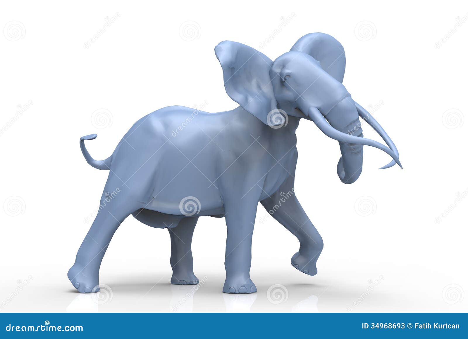 Blauer Elefant stock abbildung. Illustration von elefant - 34968693