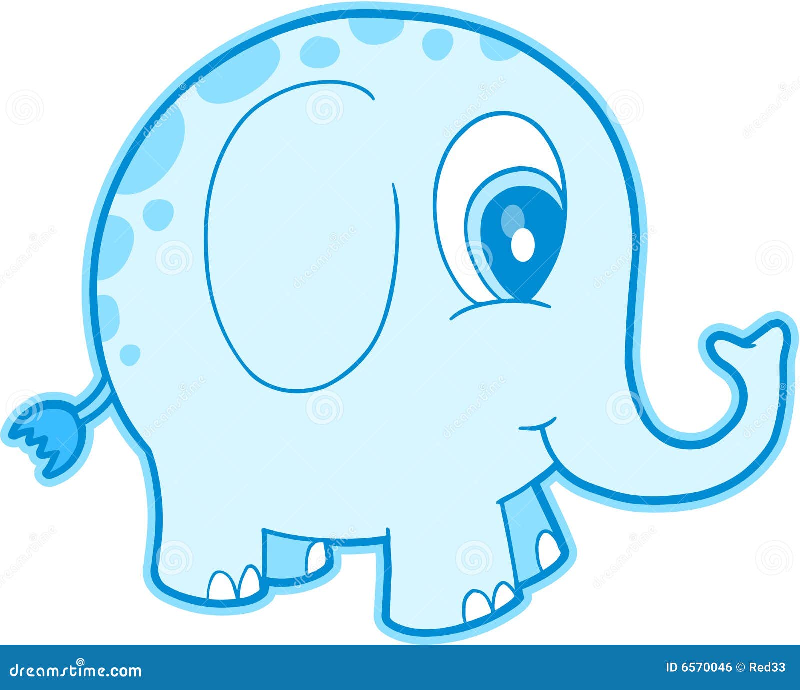 Blauer Elefant-Vektor vektor abbildung. Illustration von elefant - 6570046