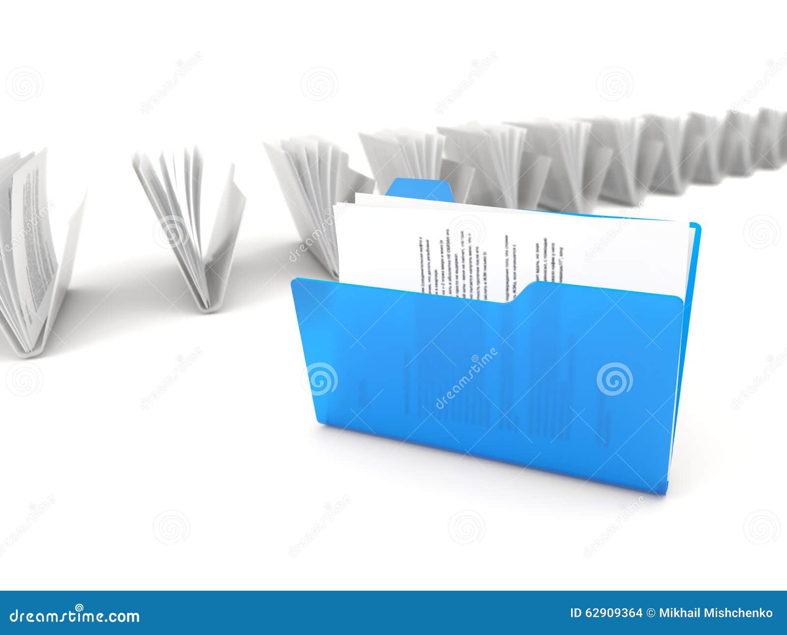 Blauer Ordner In Folge Stock Abbildung Illustration Von Ordner