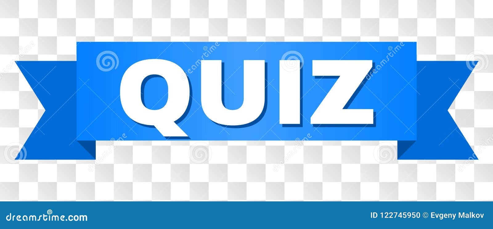 Blaues Band mit QUIZ Titel vektor abbildung. Illustration von quiz
