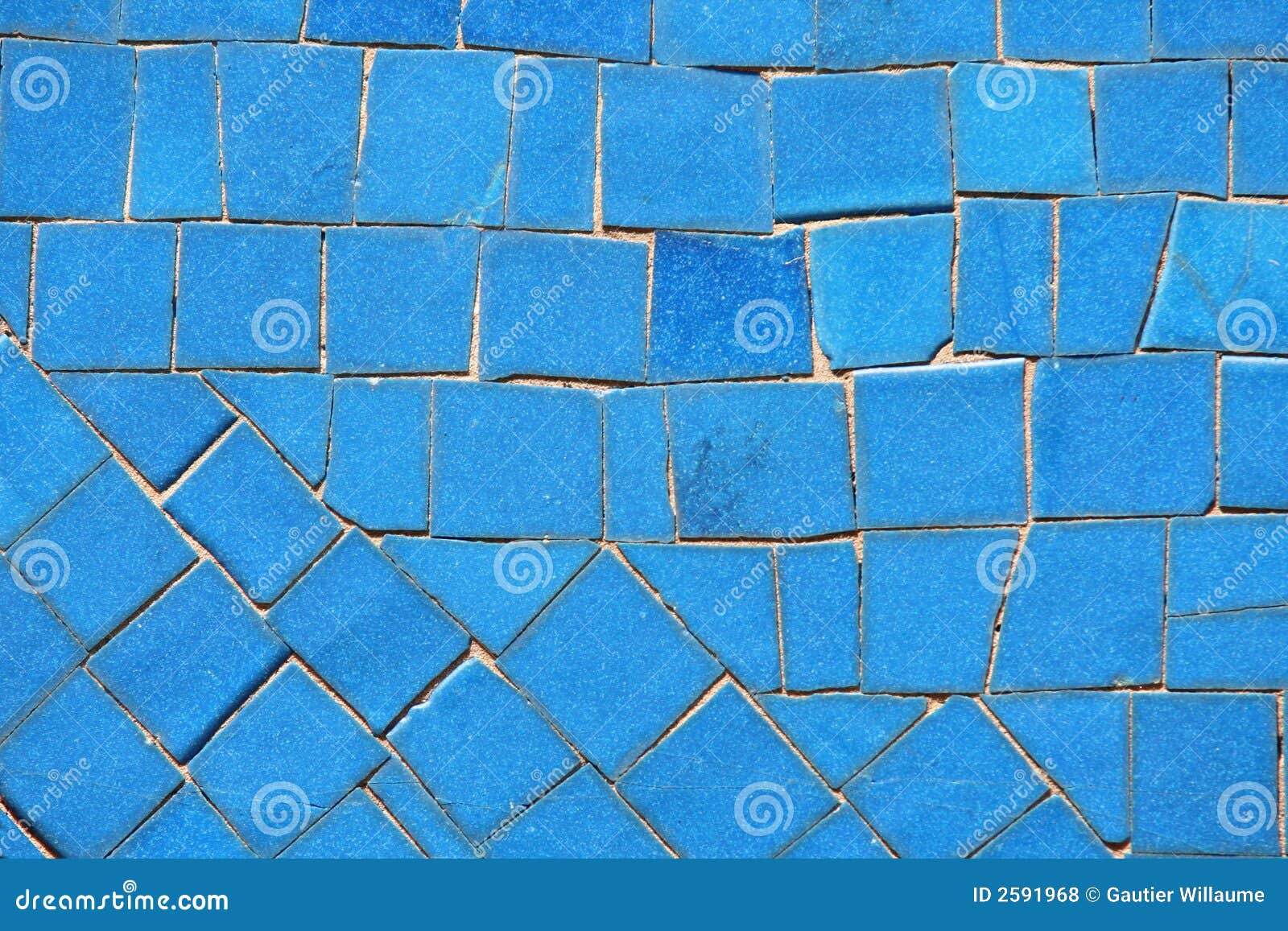 Blaues Mosaik stockfoto. Bild von unterschiedlich, nahaufnahme - 2591968