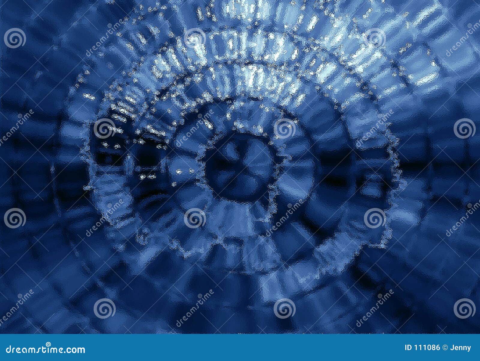 Blaues Mosaik-Glas stock abbildung. Illustration von fliesen - 111086