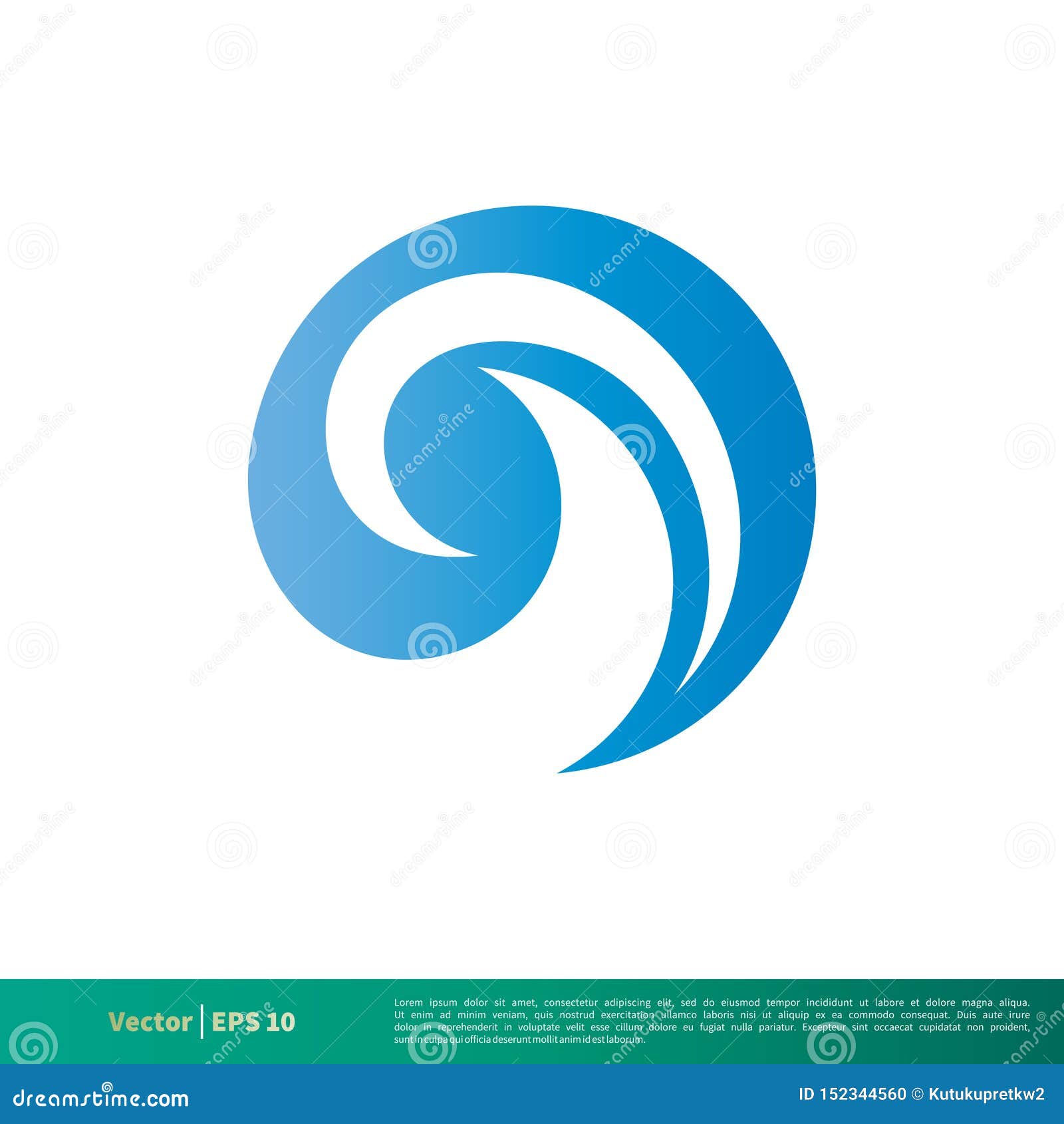 Blaues Wasser-Strudel-Wellen-Ikonen-Vektor Logo Template Illustration Design Editable Vektor ENV 10
