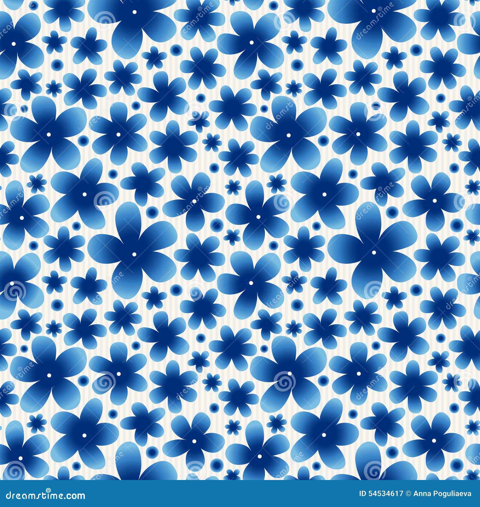 Leia Assert Afkorten Blauw Bloemen Naadloos Patroon Op Lichte Achtergrond Vector Illustratie -  Illustration of bloesem, decoratie: 54534617