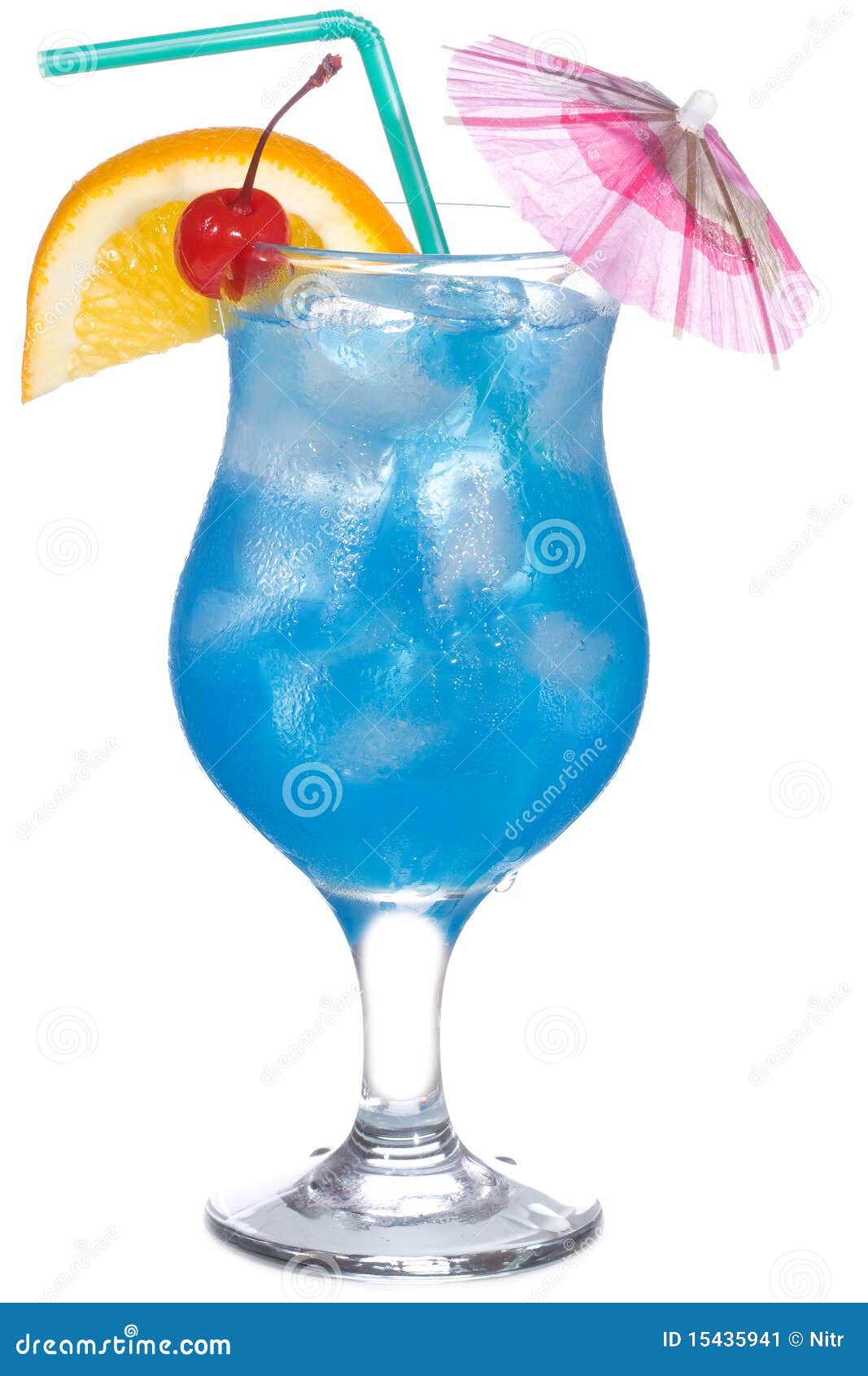 Overwinnen dividend preambule Blauwe Curacao cocktail stock afbeelding. Image of plak - 15435941