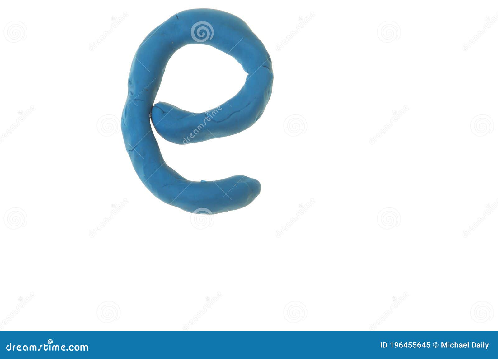 emulsie Shetland spellen Blauwe Klei Kleine Letter E 2 Stock Afbeelding - Image of lettertype,  leven: 196455645