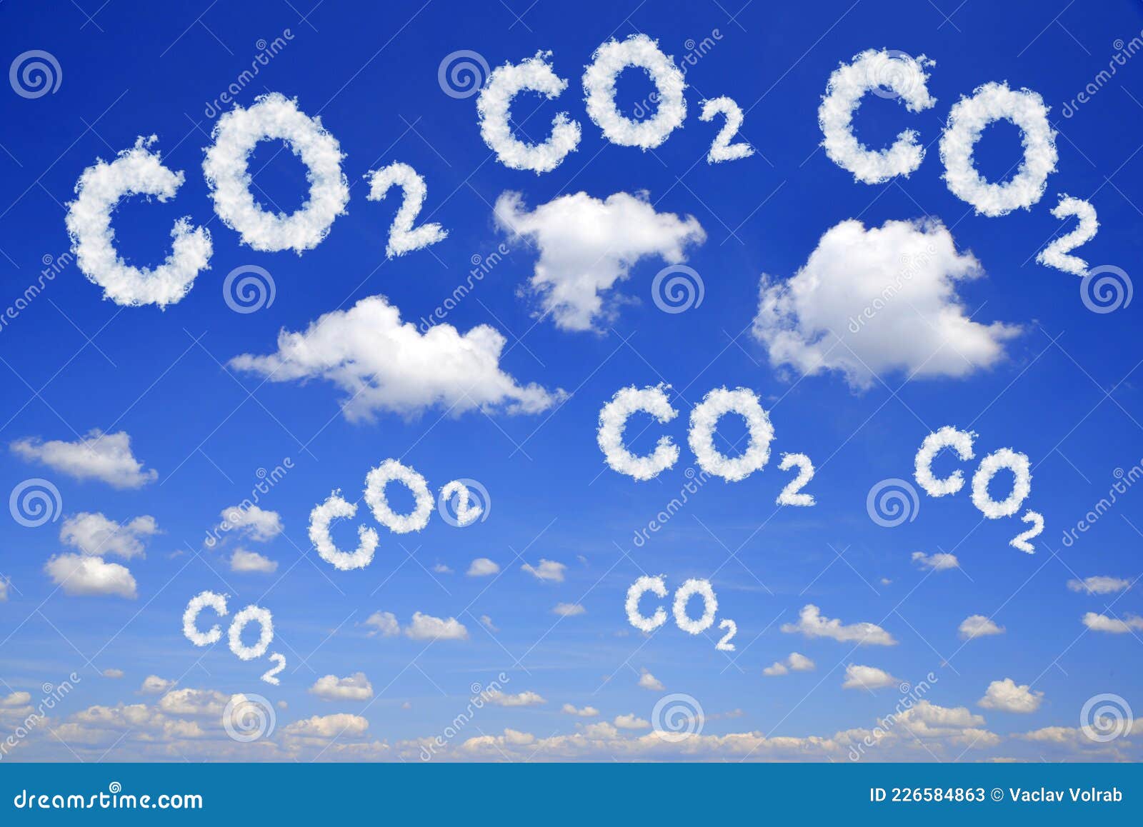 Opnieuw schieten doel Versnipperd Blauwe Lucht Met Co2 - Tekst Van Wolken. Klimaatconcept Voor De Opwarming  Van De Aarde of Verandering. Stock Afbeelding - Image of milieu, klimaat:  226584863