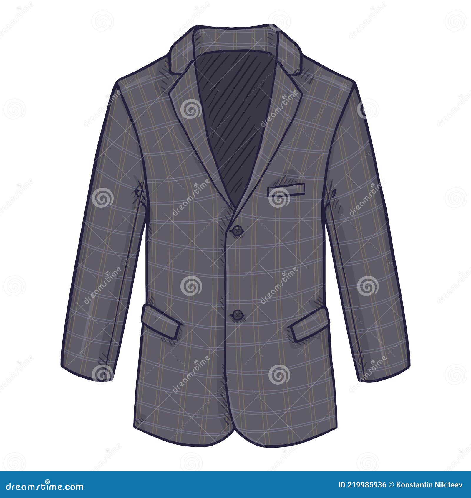 Blazer. Suit Jacket Vector Cartoon Illustration Stock Vector ...