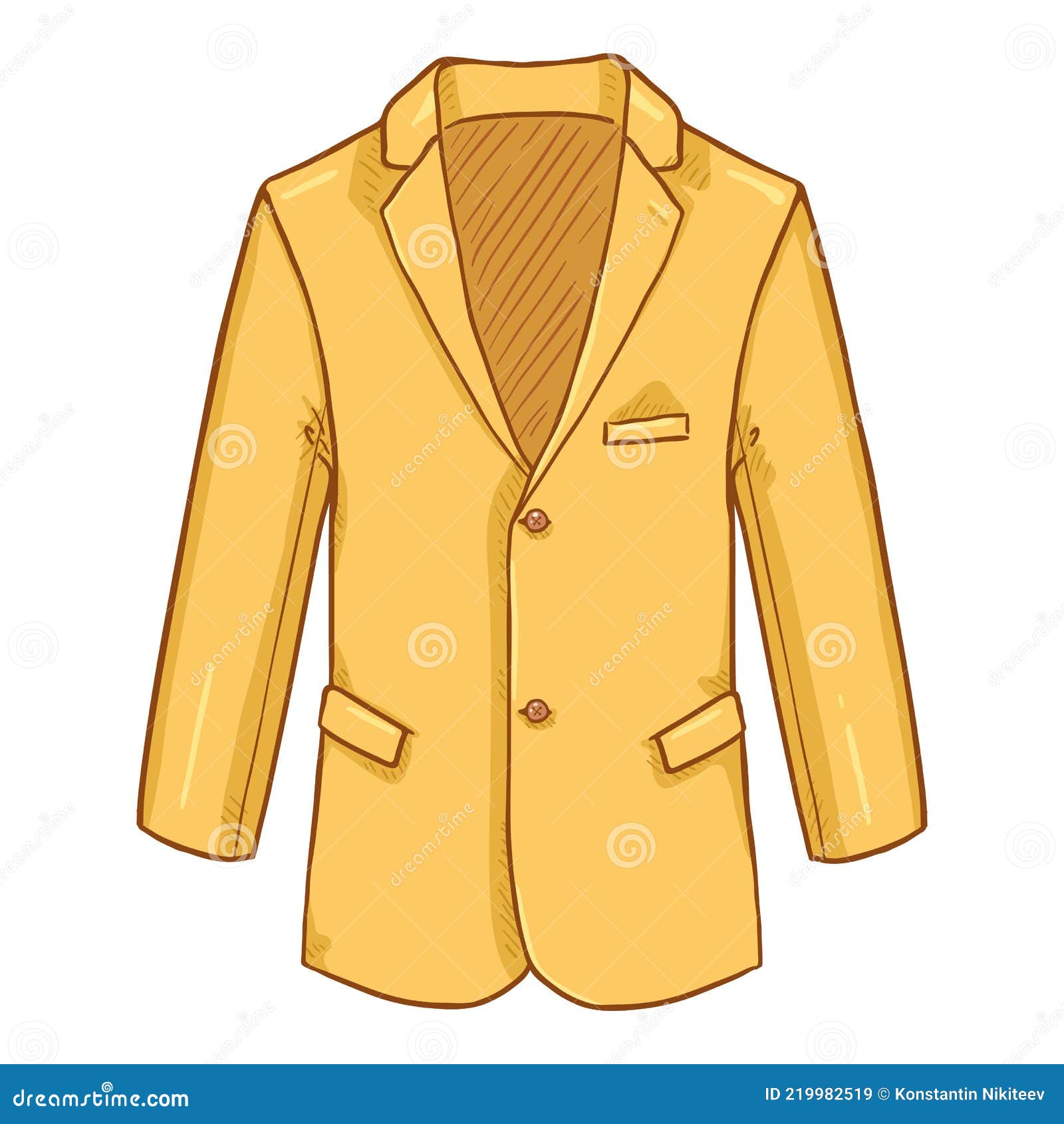 Blazer. Suit Jacket Vector Cartoon Illustration Stock Vector