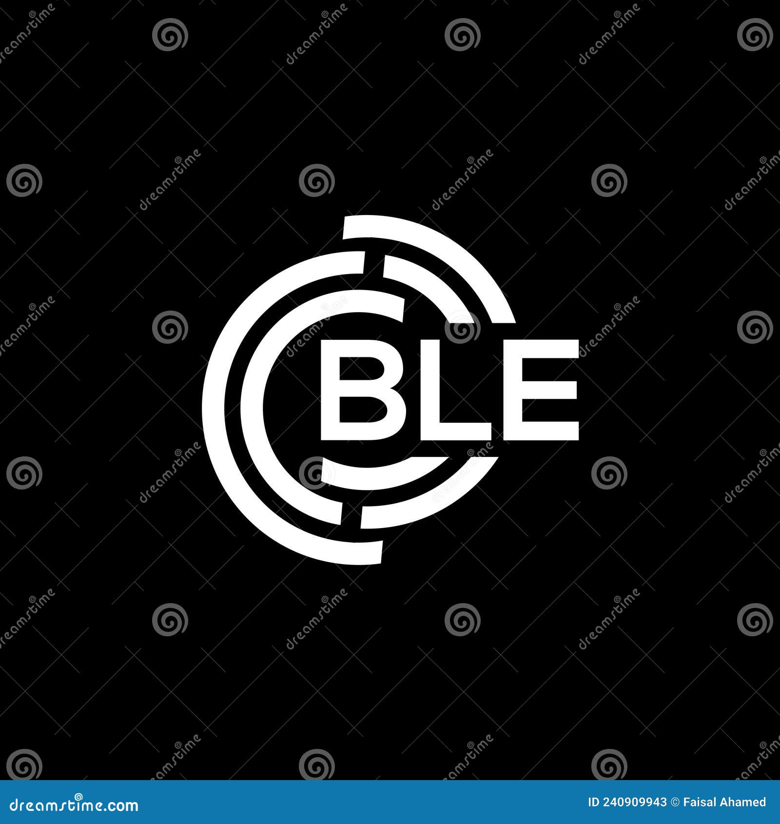 ble letter logo  on black background. ble creative initials letter logo concept. ble letter 