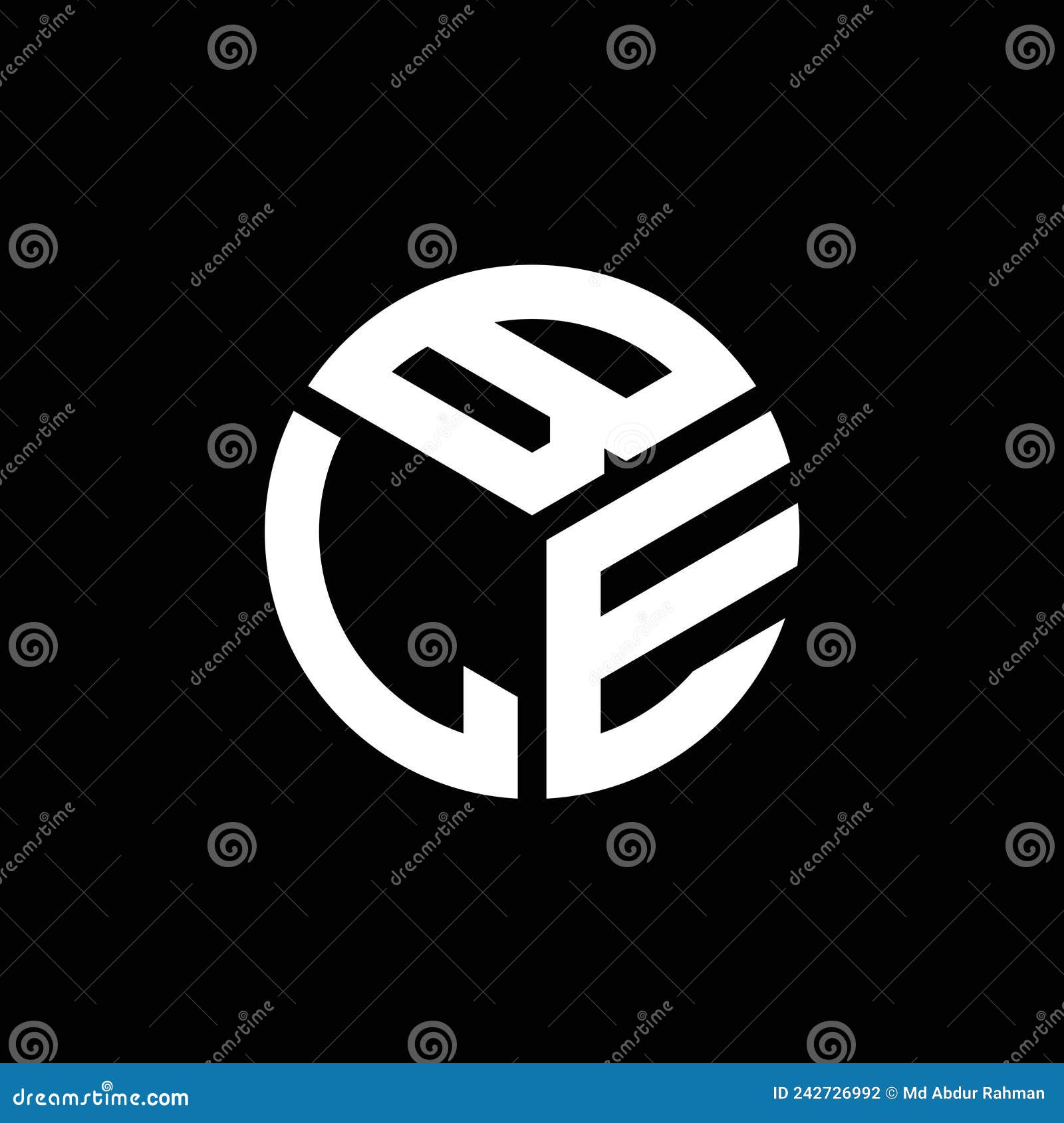 ble letter logo  on black background. ble creative initials letter logo concept. ble letter 