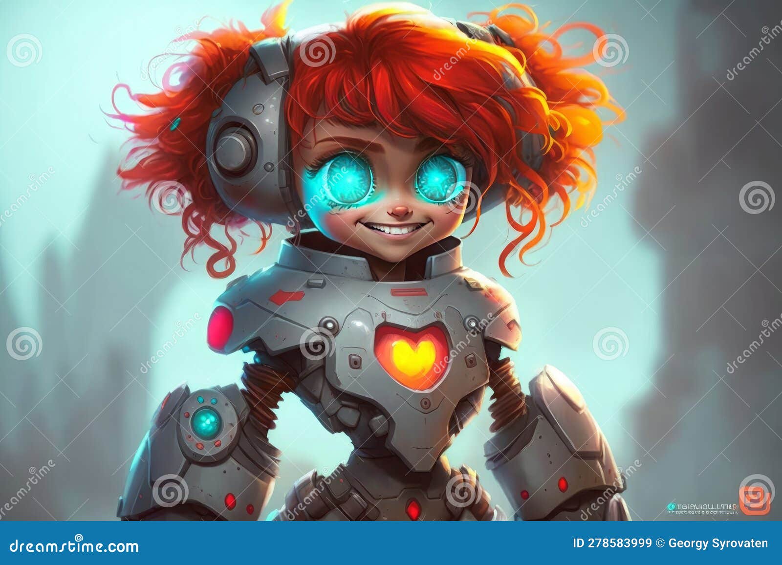 ble technologysuper cyborg with a happy smile: a pixaresque fairytale of advanced tech