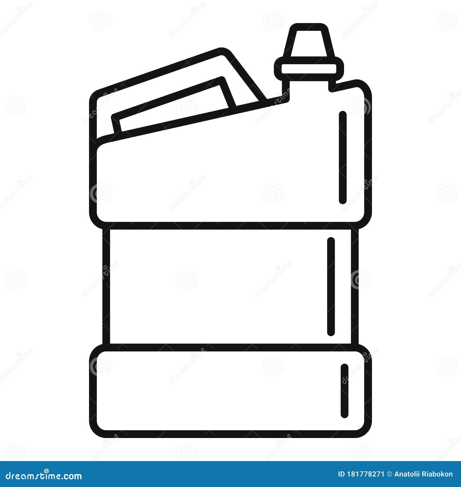 Bleach Canister Icon, Outline Style Stock Vector - Illustration of ...