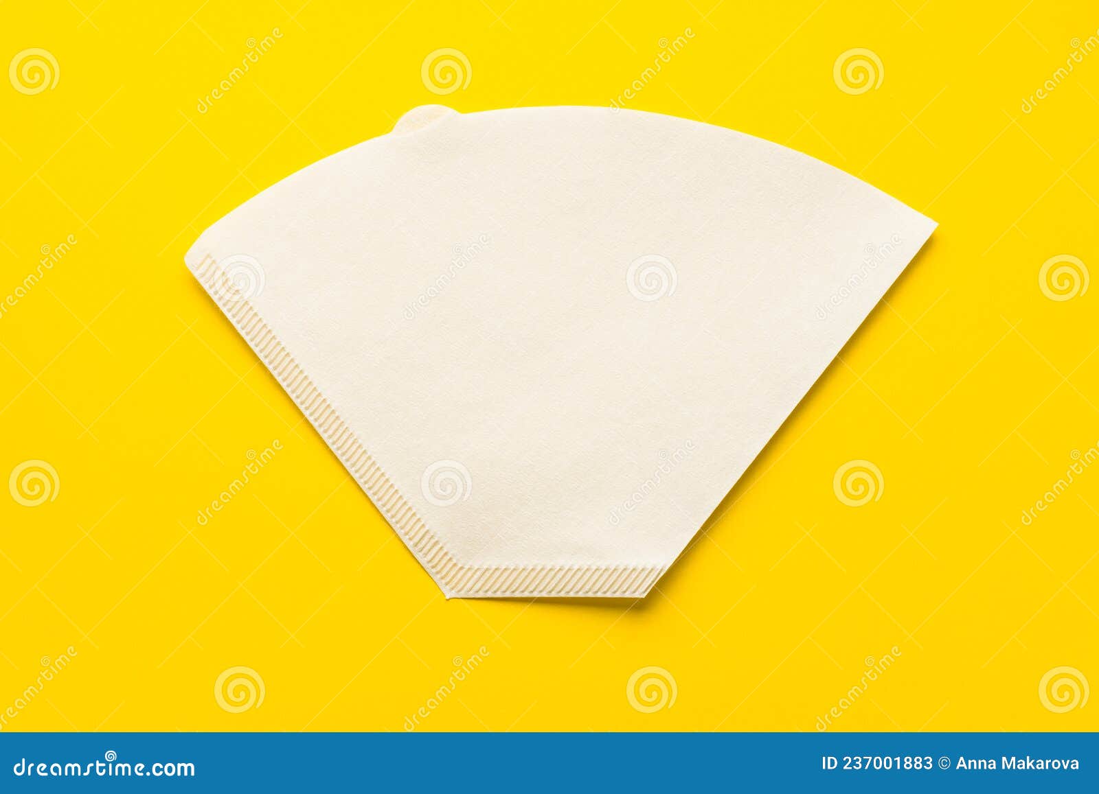 Bleached Paper Coffee Filter for Immersion Brewing Isolated on a