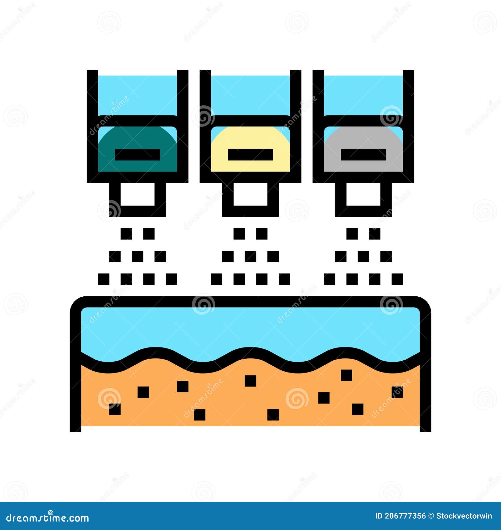 Bleaching System Color Icon Vector Illustration Stock Illustration
