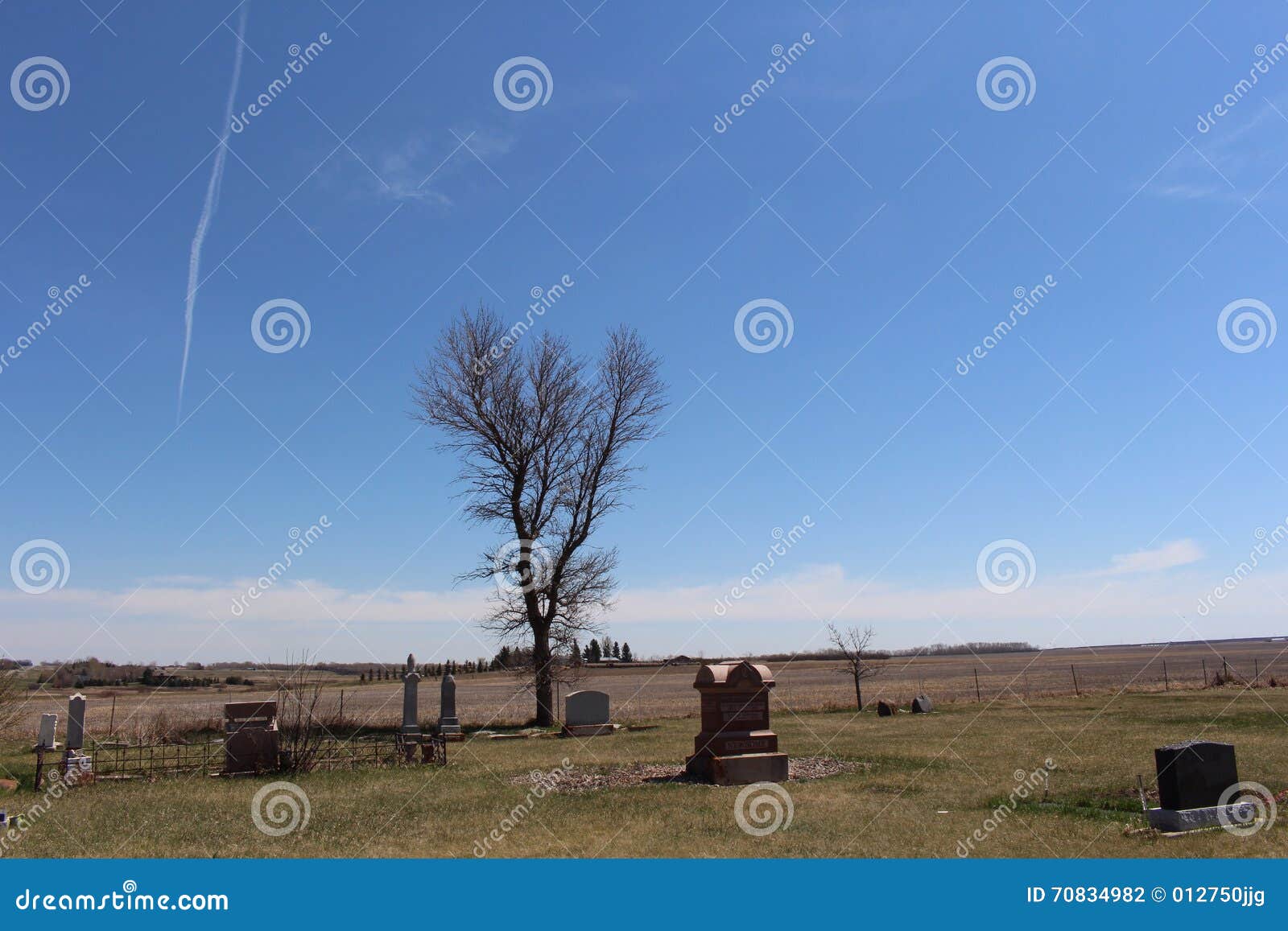 Bleak Prairie Cemetery Spring Stock Photos Free & RoyaltyFree Stock