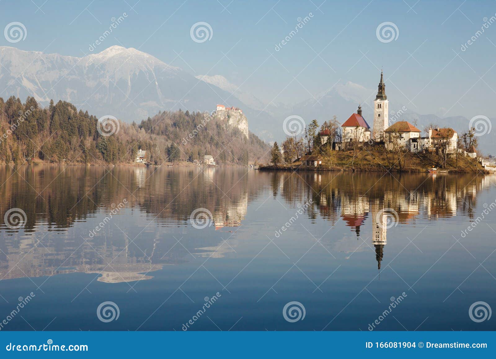 bled lake sync reflection, slovenia