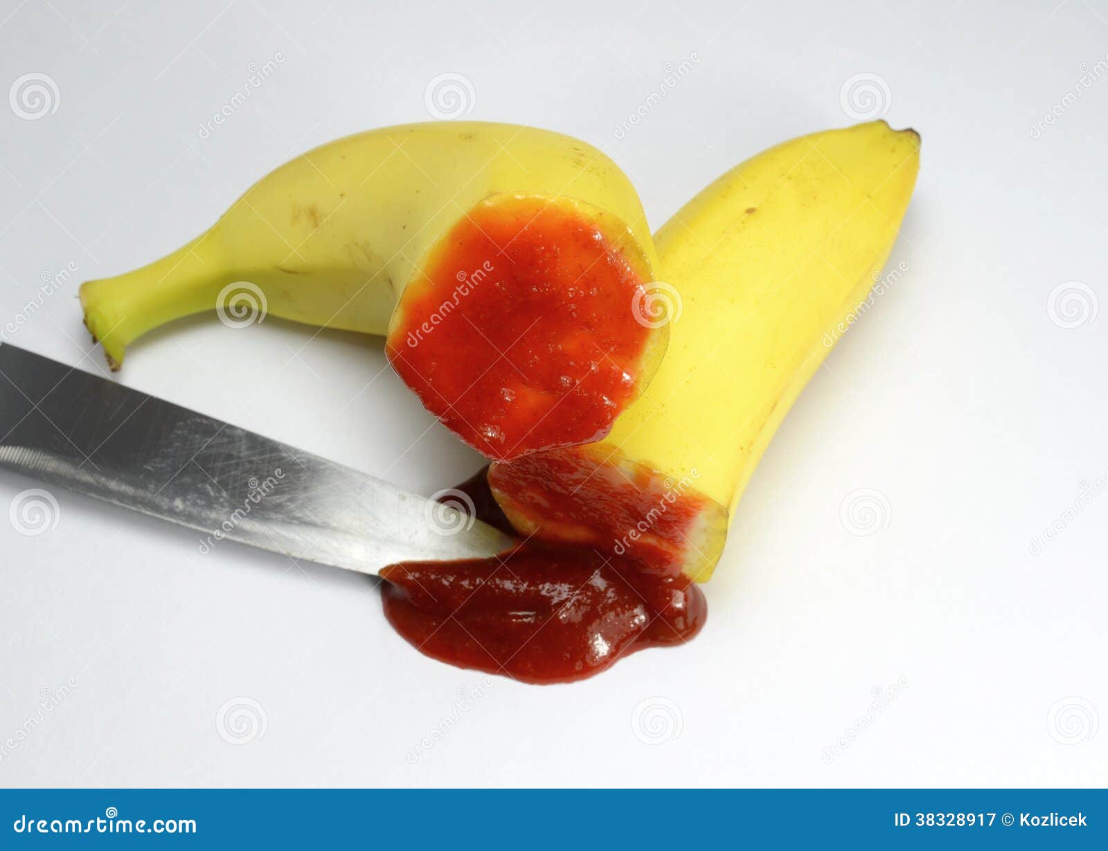 Bleeding banana stock image. Image of tasty, wound, single 38328917