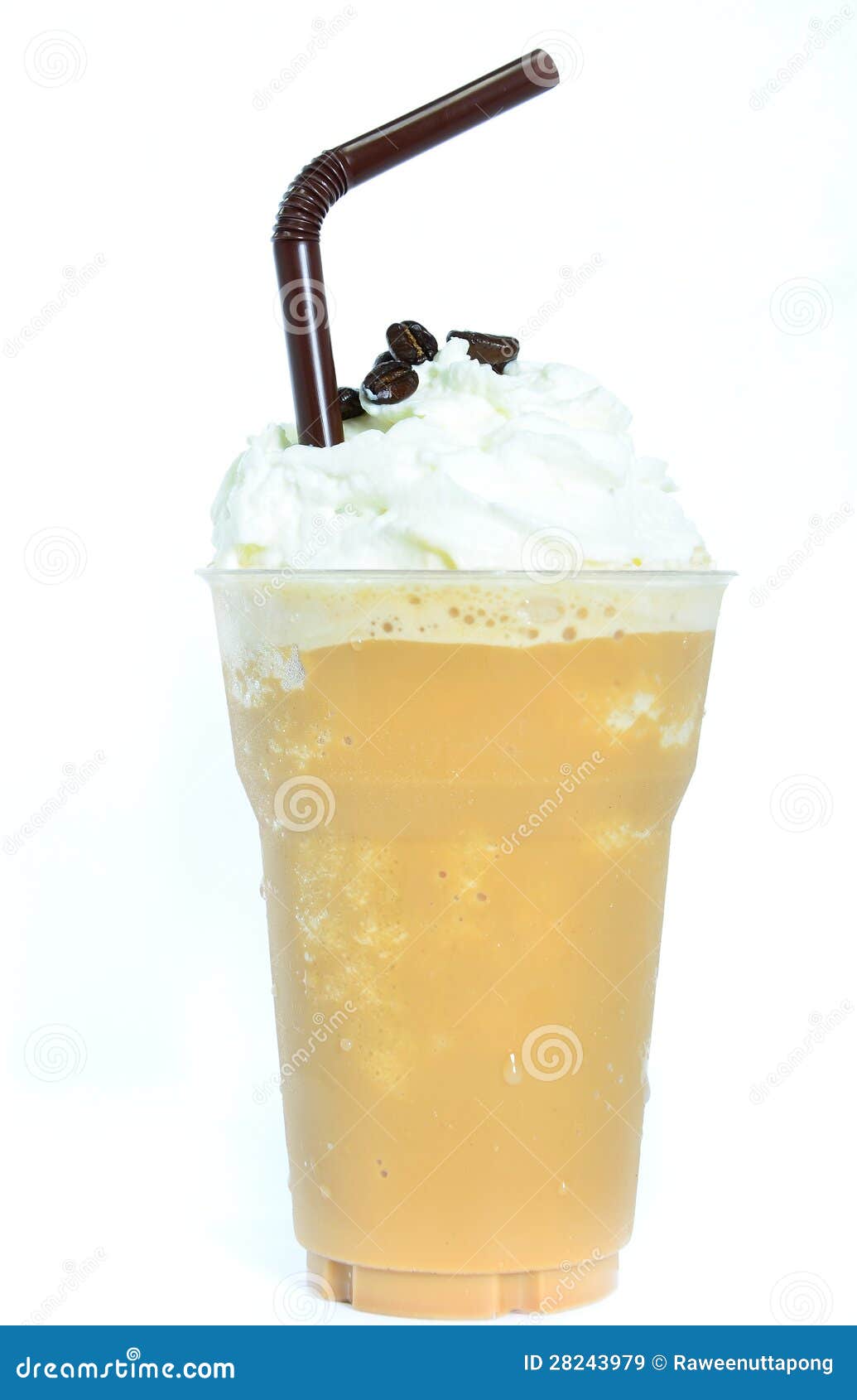 Blended Iced Coffee Whipped Cream. Stock Image Image of cafe, cold