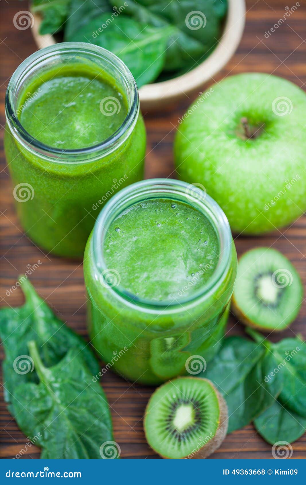 Blended Smoothie with Ingredients Selective Focus Stock Photo Image