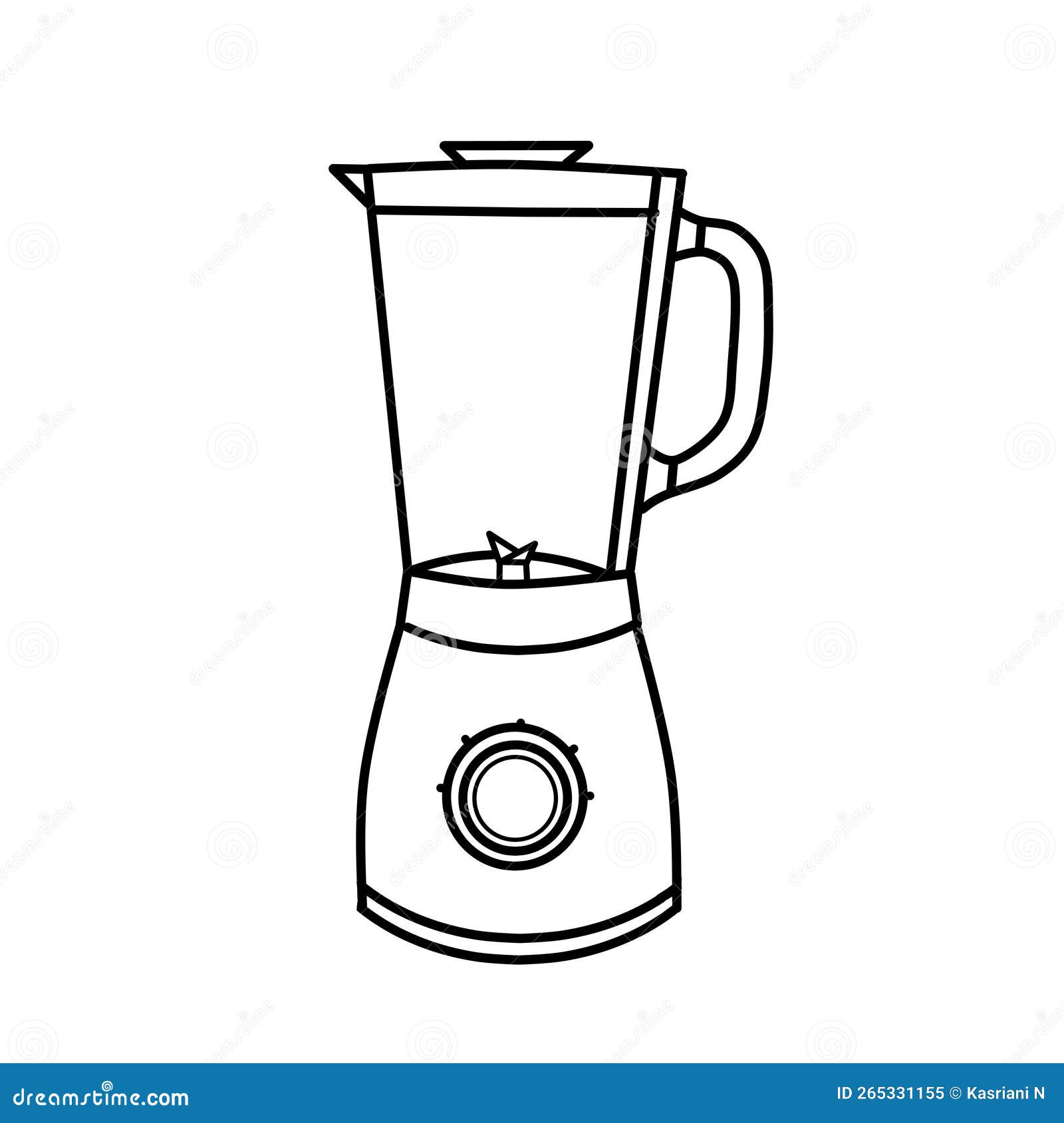 Blender for Coloring at Kindergarten. Coloring Page for Kids. Kitchen  Appliances for Coloring. Stock Illustration - Illustration of text,  artwork: 265331155