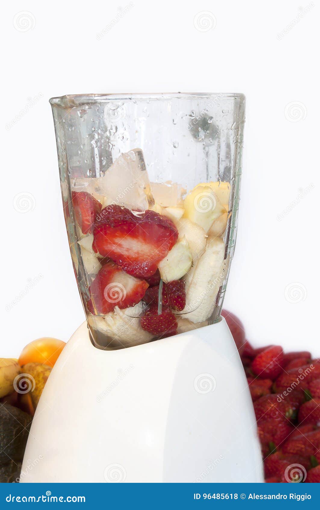 Blender and Fruit Making a Smoothie Stock Photo Image of fresh