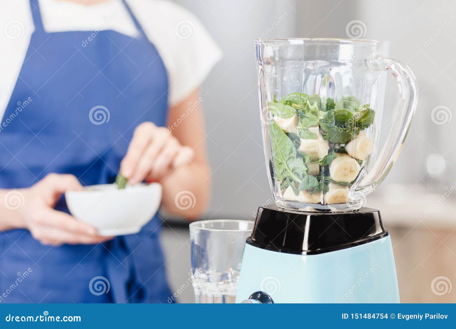 Blender Healthy Vegetarian Smoothie Made from Fresh Fruits and
