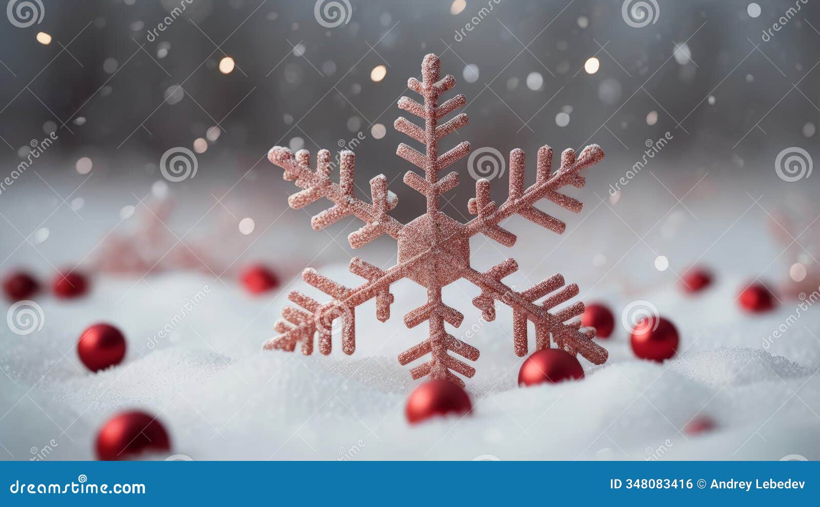 festive minimalist christmas  in white, pink, and red hues with subtle snowflakes