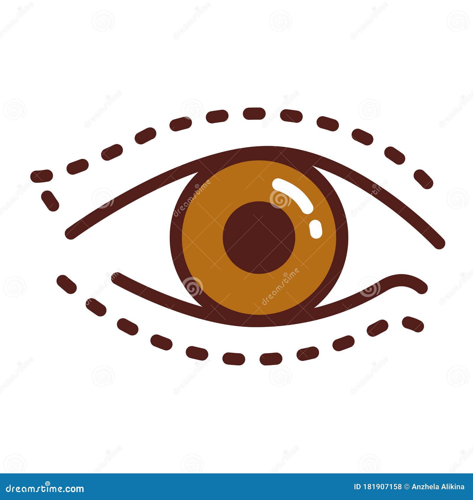 blepharoplasty color line icon. eye  change cosmetic surgery.   . outline pictogram for web page, mobile
