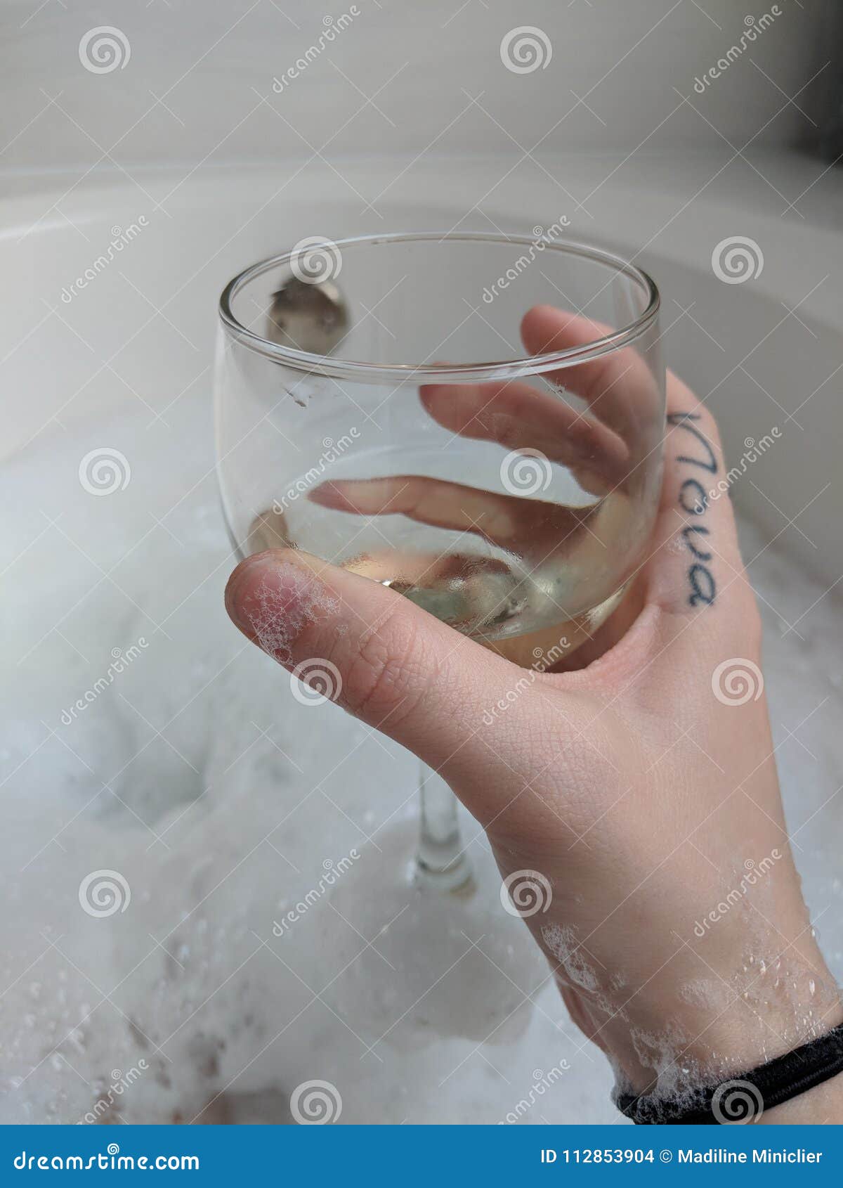 Bubbld bath and wine stock photo. Image of blessed, bubble 112853904