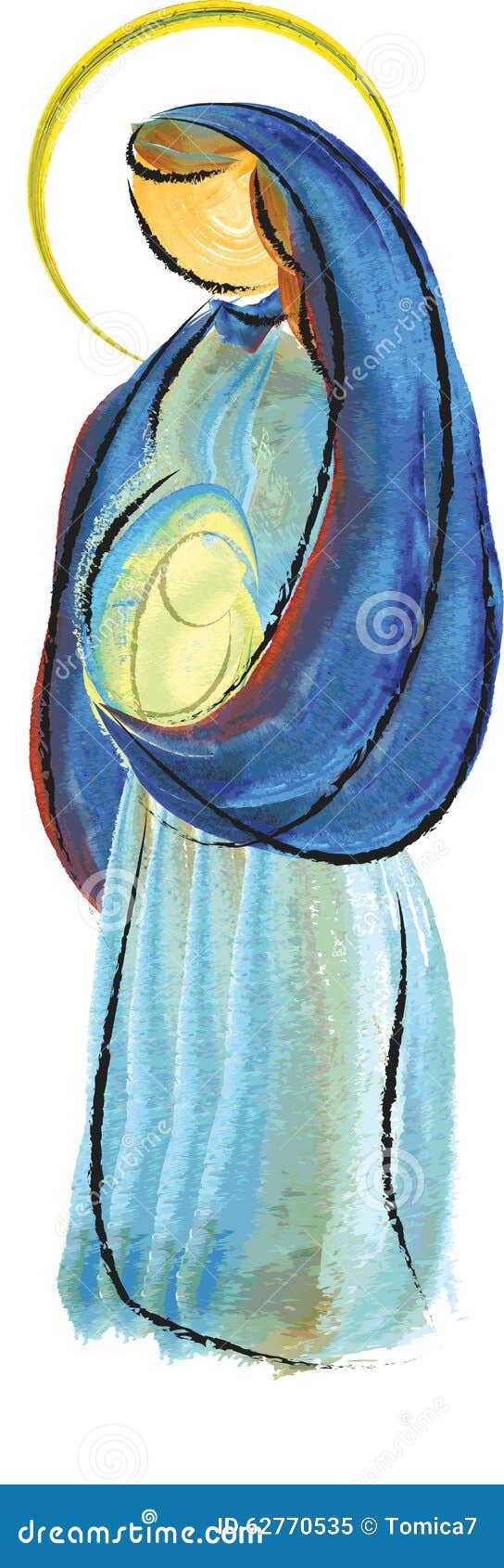 blessed virgin mary pregnant, abstract ic 