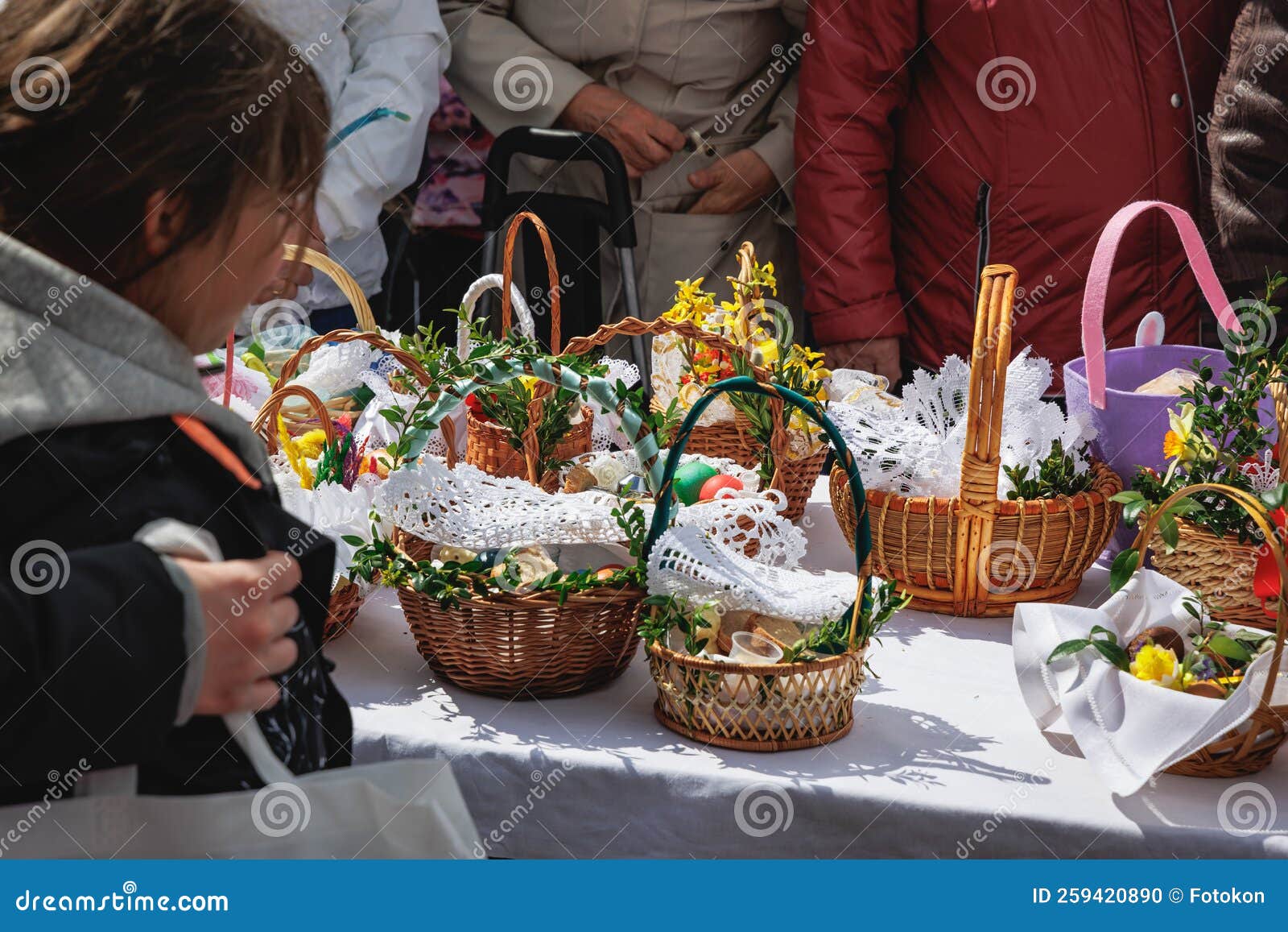 Blessing of the Easter Baskets Editorial Image Image of prayers