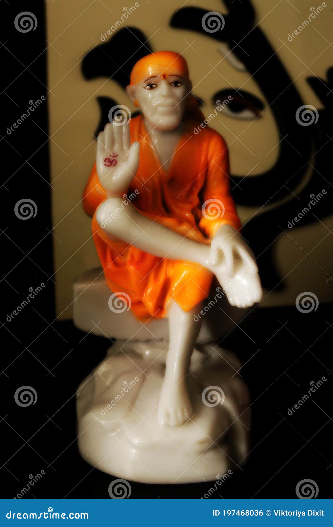 Blessing from Sai Baba God stock photo. Image of idol - 197468036