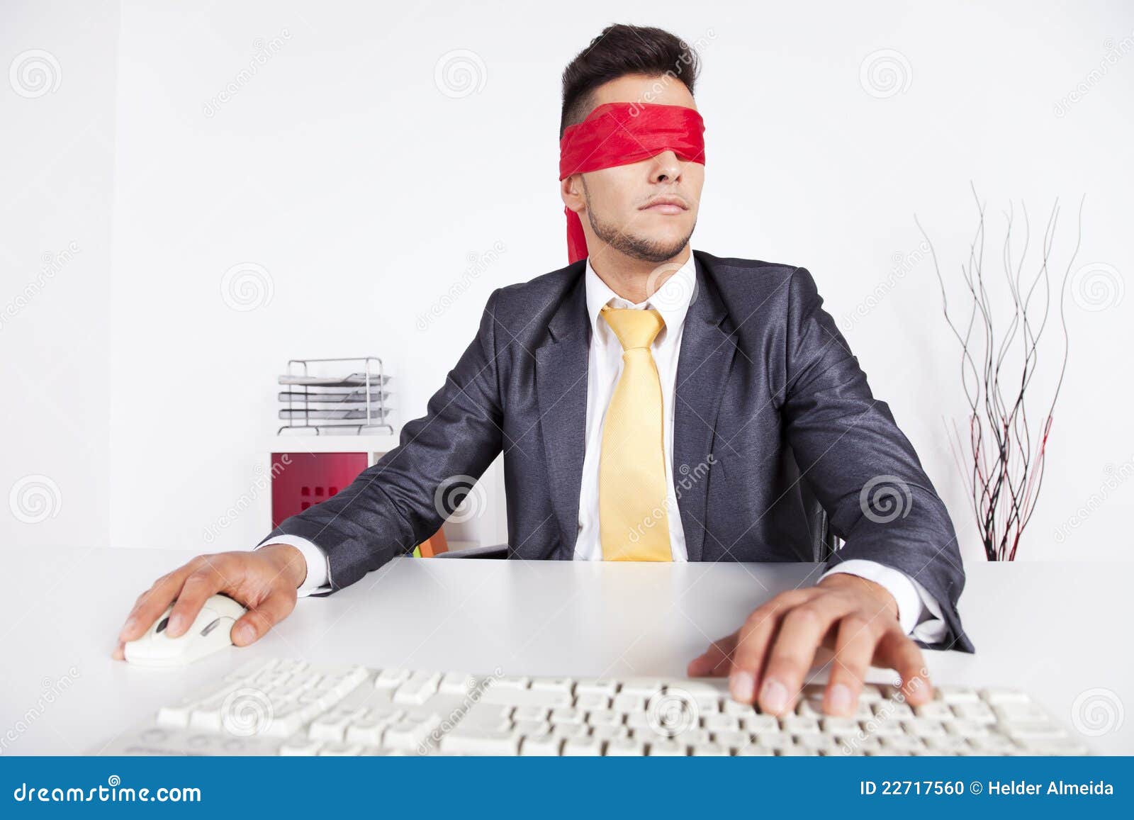 Blind computer user stock photo. Image of keyboard, caucasian - 22717560