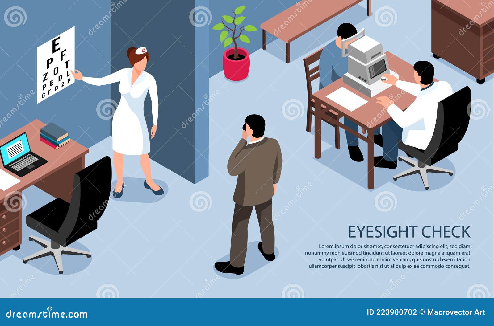 blind-eyesight-check-banner-stock-vector-illustration-of-examination