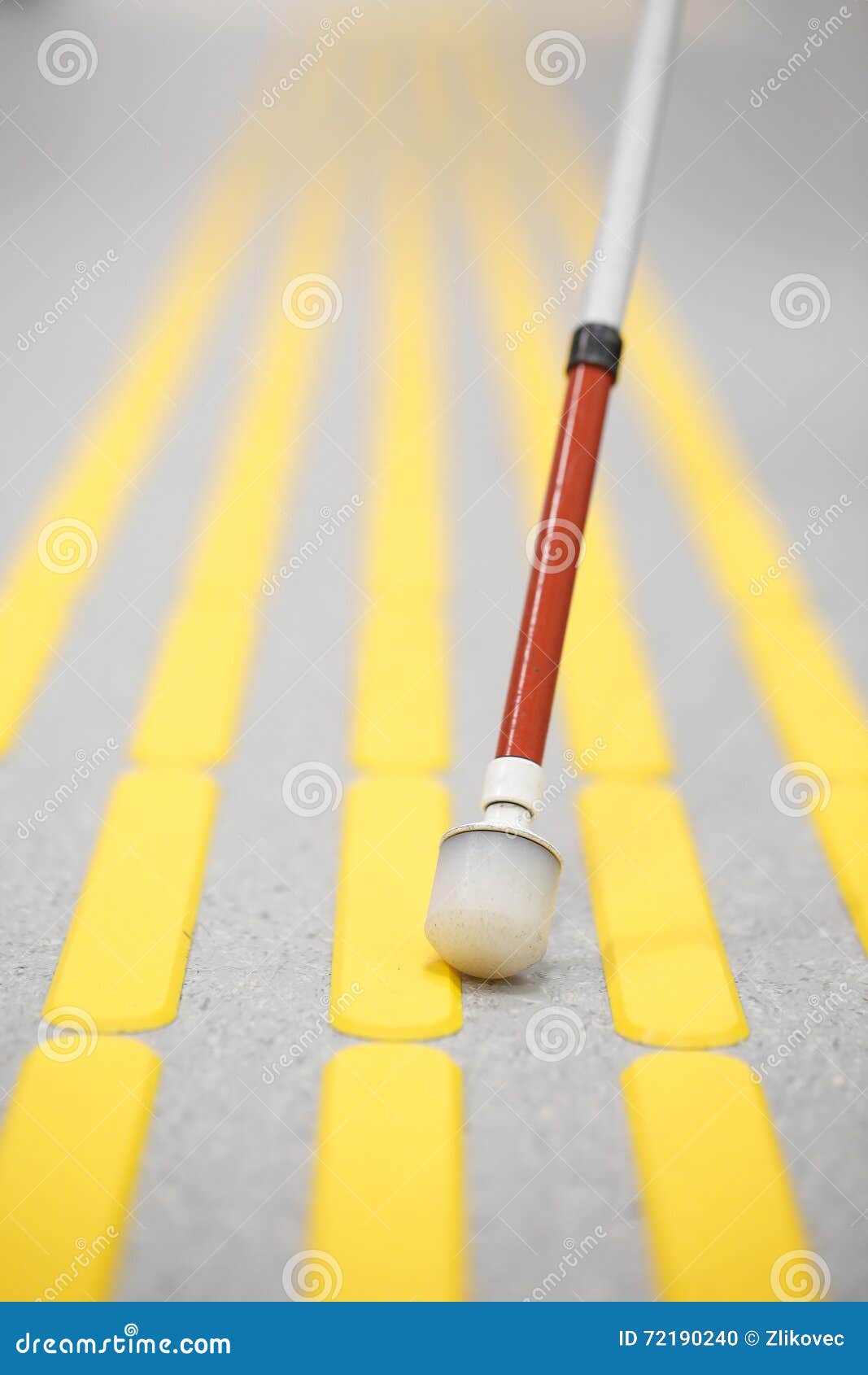 Blind Pedestrian Walking on Tactile Paving Stock Photo Image of adapt