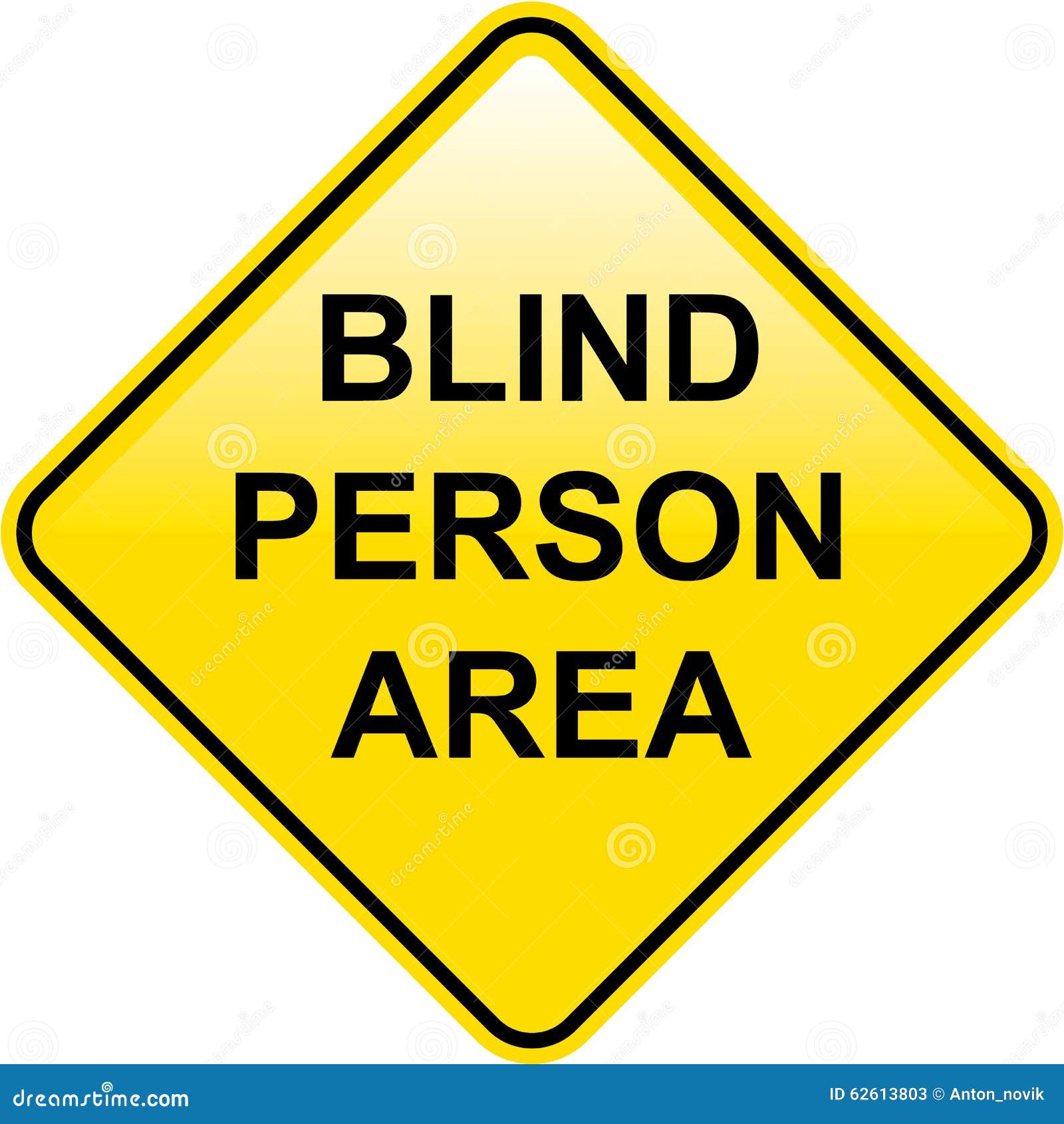 Blind Person Area sign stock vector. Illustration of rules 62613803