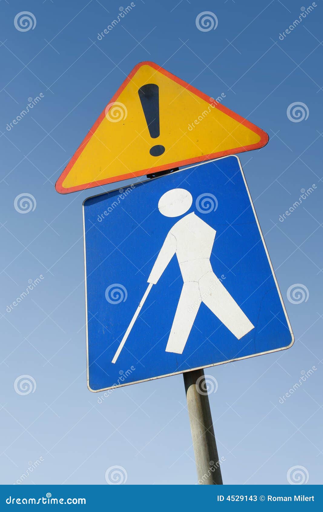 Blind Person Roadsign Stock Photos Image 4529143